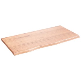 Estante de pared madera de roble tratada marrón claro 80x40x2cm