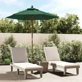 Gartenschirm mit grünem Holzmast 196x231 cm von vidaXL, Sonnenschirme - Ref: Foro24-363160, Preis: 62,38 €, Rabatt: %