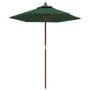 Garden umbrella with green wooden pole 196x231 cm by vidaXL, Umbrellas - Ref: Foro24-363160, Price: 62,30 €, Discount: %