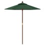 Garden umbrella with green wooden pole 196x231 cm by vidaXL, Umbrellas - Ref: Foro24-363160, Price: 65,44 €, Discount: %