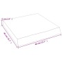 Wandregal aus unbehandeltem massivem Eichenholz, 40 x 40 x (2–6) cm von vidaXL, Regale und Regale - Ref: Foro24-363511, Preis...