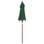 Garden umbrella with green wooden pole 196x231 cm by vidaXL, Umbrellas - Ref: Foro24-363160, Price: 65,44 €, Discount: %