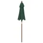 Garden umbrella with green wooden pole 196x231 cm by vidaXL, Umbrellas - Ref: Foro24-363160, Price: 62,30 €, Discount: %