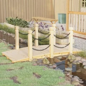 Garden bridge with solid fir wood chains 150x67x56cm by vidaXL, garden bridges - Ref: Foro24-363357, Price: 126,64 €, Discoun...