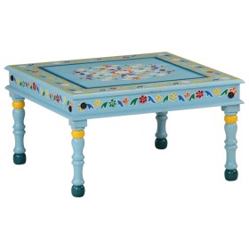 Handbemalter Couchtisch aus massivem türkisfarbenem Mangoholz von vidaXL, Couchtisch - Ref: Foro24-353761, Preis: 70,39 €, Ra...