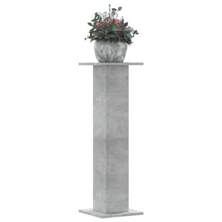 Soportes para plantas 2 uds madera gris hormigón 30x30x95 cm en Soportes para macetas | Comprar online en Foro24