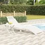 Liege mit Tisch aus massivem weißem Akazienholz von vidaXL, Liegen - Ref: Foro24-363282, Preis: 188,57 €, Rabatt: %