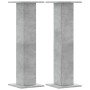 Soportes para plantas 2 uds madera gris hormigón 30x30x95 cm en Soportes para macetas | Comprar online en Foro24
