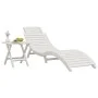 Liege mit Tisch aus massivem weißem Akazienholz von vidaXL, Liegen - Ref: Foro24-363282, Preis: 188,57 €, Rabatt: %