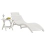 Liege mit Tisch aus massivem weißem Akazienholz von vidaXL, Liegen - Ref: Foro24-363282, Preis: 201,13 €, Rabatt: %