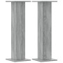 Soportes para plantas 2 uds madera gris Sonoma 30x30x95 cm