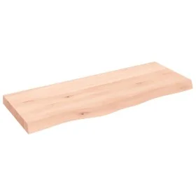 Untreated solid oak wood wall shelf 100x40x(2-6) cm by vidaXL, Shelves and shelves - Ref: Foro24-363565, Price: 97,51 €, Disc...