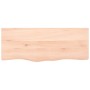 Untreated solid oak wood wall shelf 100x40x(2-6) cm by vidaXL, Shelves and shelves - Ref: Foro24-363565, Price: 99,41 €, Disc...