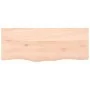 Wandregal aus unbehandeltem massivem Eichenholz, 100 x 40 x (2–6) cm von vidaXL, Regale und Regale - Ref: Foro24-363565, Prei...