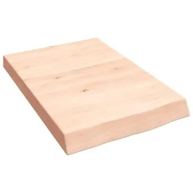 Untreated solid oak wood wall shelf 40x60x(2-6) cm by vidaXL, Shelves and shelves - Ref: Foro24-363517, Price: 41,32 €, Disco...