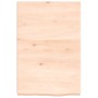 Wandregal aus unbehandeltem massivem Eichenholz, 40 x 60 x (2–6) cm von vidaXL, Regale und Regale - Ref: Foro24-363517, Preis...