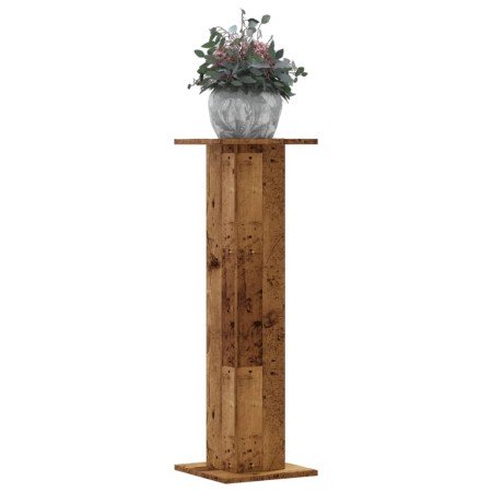 Soportes para plantas 2 uds madera roble envejecido 30x30x95 cm en Soportes para macetas | Comprar online en Foro24