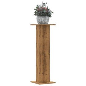 Soportes para plantas 2 uds madera roble artisian 30x30x95 cm
