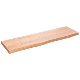 Light brown treated oak wood wall shelf 100x30x(2-4) cm by vidaXL, Shelves and shelves - Ref: Foro24-363681, Price: 53,24 €, ...