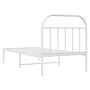 Estructura de cama de metal con cabecero blanco 90x200 cm de vidaXL, Camas y somieres - Ref: Foro24-353677, Precio: 78,84 €, ...