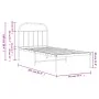 Estructura de cama de metal con cabecero blanco 90x200 cm de vidaXL, Camas y somieres - Ref: Foro24-353677, Precio: 78,84 €, ...