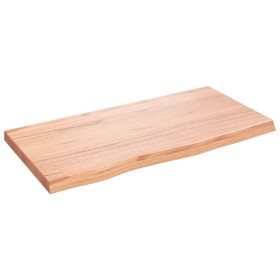 Wandregal aus hellbraun behandeltem Eichenholz, 80x40x(2-4) cm von vidaXL, Regale und Regale - Ref: Foro24-363666, Preis: 75,...