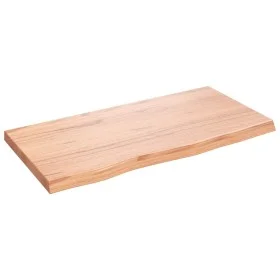 Wandregal aus hellbraun behandeltem Eichenholz, 80x40x(2-4) cm von vidaXL, Regale und Regale - Ref: Foro24-363666, Preis: 74,...