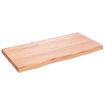 Wandregal aus hellbraun behandeltem Eichenholz, 80x40x(2-4) cm von vidaXL, Regale und Regale - Ref: Foro24-363666, Preis: 75,...