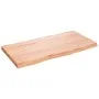 Light brown treated oak wood wall shelf 80x40x(2-4) cm by vidaXL, Shelves and shelves - Ref: Foro24-363666, Price: 74,38 €, D...