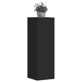 Soportes de plantas 2 uds madera ingeniería negro 33x33x100 cm