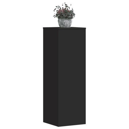 Soportes de plantas 2 uds madera ingeniería negro 33x33x100 cm en Soportes para macetas | Comprar online en Foro24