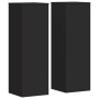 Soportes de plantas 2 uds madera ingeniería negro 33x33x100 cm