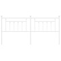 White metal headboard 193 cm by vidaXL, Headboards and footboards - Ref: Foro24-353623, Price: 40,87 €, Discount: %