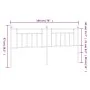 Cabecero de metal blanco 193 cm de vidaXL, Cabeceros y pies de cama - Ref: Foro24-353623, Precio: 40,27 €, Descuento: %