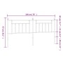 White metal headboard 193 cm by vidaXL, Headboards and footboards - Ref: Foro24-353623, Price: 40,87 €, Discount: %