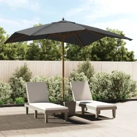 Anthrazitgrauer Gartenschirm mit Holzstange, 300 x 300 x 273 cm von vidaXL, Sonnenschirme - Ref: Foro24-363193, Preis: 81,41 ...