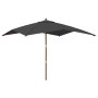 Anthrazitgrauer Gartenschirm mit Holzstange, 300 x 300 x 273 cm von vidaXL, Sonnenschirme - Ref: Foro24-363193, Preis: 82,44 ...
