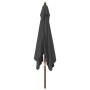 Sombrilla jardín poste de madera gris antracita 300x300x273 cm de vidaXL, Sombrillas - Ref: Foro24-363193, Precio: 82,75 €