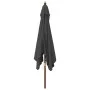Sombrilla jardín poste de madera gris antracita 300x300x273 cm de vidaXL, Sombrillas - Ref: Foro24-363193, Precio: 81,40 €, D...