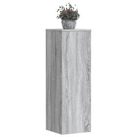 Soportes para plantas 2 uds madera gris Sonoma 33x33x100 cm