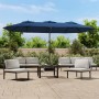 Light blue double umbrella 449x245 cm by vidaXL, Umbrellas - Ref: Foro24-362952, Price: 179,85 €, Discount: %