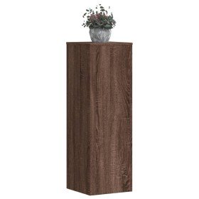 Soportes para plantas 2 uds madera marrón roble 33x33x100 cm