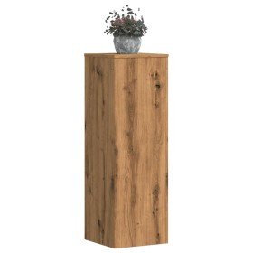 Soportes para plantas 2 uds madera roble artisian 33x33x100 cm