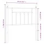 Kopfteil aus weißem Metall, 80 cm von vidaXL, Kopf- und Fußteile - Ref: Foro24-353613, Preis: 28,93 €, Rabatt: %