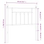 Kopfteil aus weißem Metall, 80 cm von vidaXL, Kopf- und Fußteile - Ref: Foro24-353613, Preis: 29,43 €, Rabatt: %