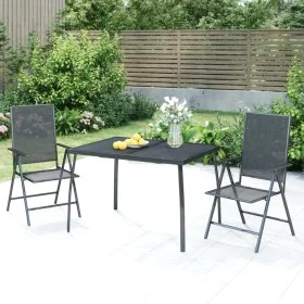 Anthrazitgrauer Gartentisch aus Stahlgeflecht, 110 x 80 x 72 cm von vidaXL, Gartentische - Ref: Foro24-362733, Preis: 100,97 ...