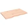Estante de pared madera maciza roble sin tratar 80x50x(2-4) cm de vidaXL, Estantes y estanterías - Ref: Foro24-363549, Precio...