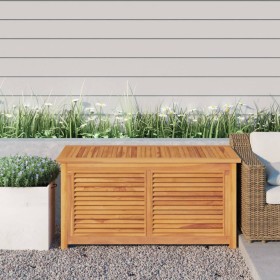 Garden storage box with solid teak bag 114x50x58 cm by vidaXL, Outdoor storage boxes - Ref: Foro24-363271, Price: 304,61 €, D...