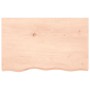 Wandregal aus massiver Eiche unbehandelt 80x50x(2-4) cm von vidaXL, Regale und Regale - Ref: Foro24-363549, Preis: 82,36 €, R...