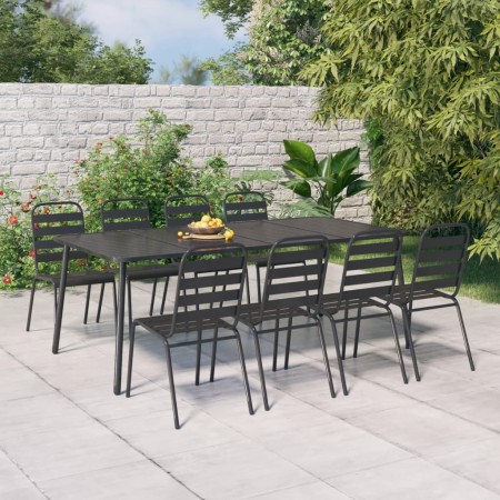 Anthrazitgrauer Gartentisch aus Stahl 200x100x71 cm von vidaXL, Gartentische - Ref: Foro24-362741, Preis: 231,67 €, Rabatt: %